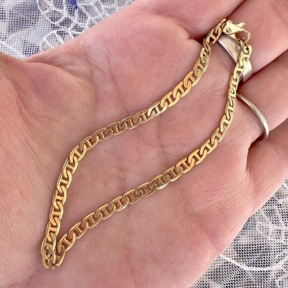 Vintage Gold Mariner’s Chain Bracelet - Picture 3 of 6